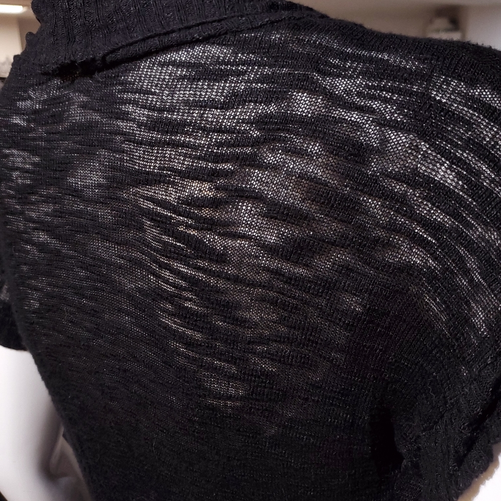 Majora Black Short Sleeved Rayon Cardigan Women's Size 14 Plus - Picture 3 of 6